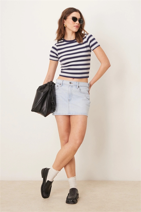 Джинсовая мини-юбка артикул 141534038