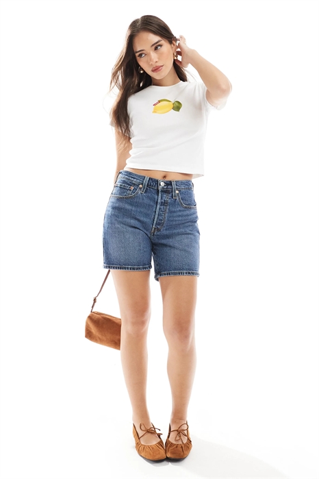 Джинсовые шорты длиной до середины бедра 501 артикул 142435606