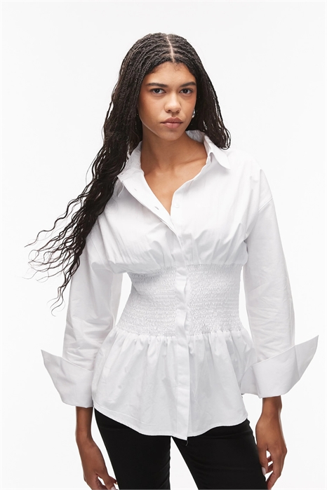 Рубашка с сборками на талии артикул 150268622