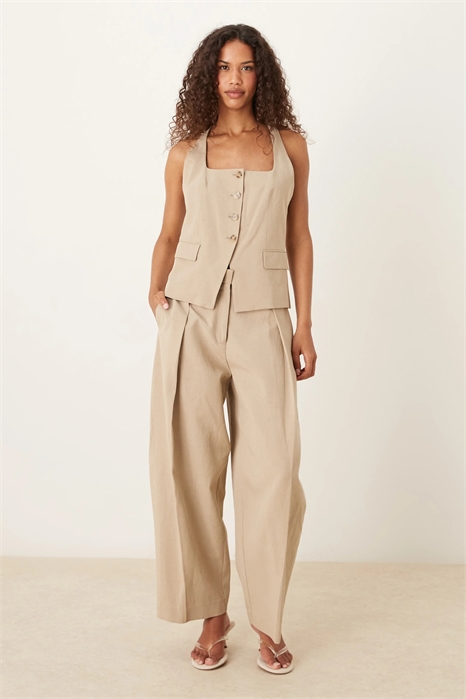 Брюки с широкими брючинами из смесовой ткани с хлопком co-ord артикул 148603252