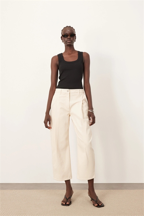 Джинсы-ботинки из денима с складками в стиле Руми артикул 147590656