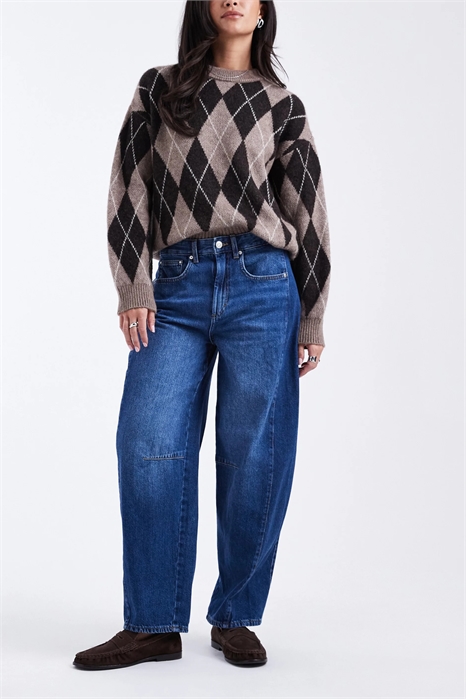 Джинсы Chara с высокой талией и вставками на брючинах артикул 147630781