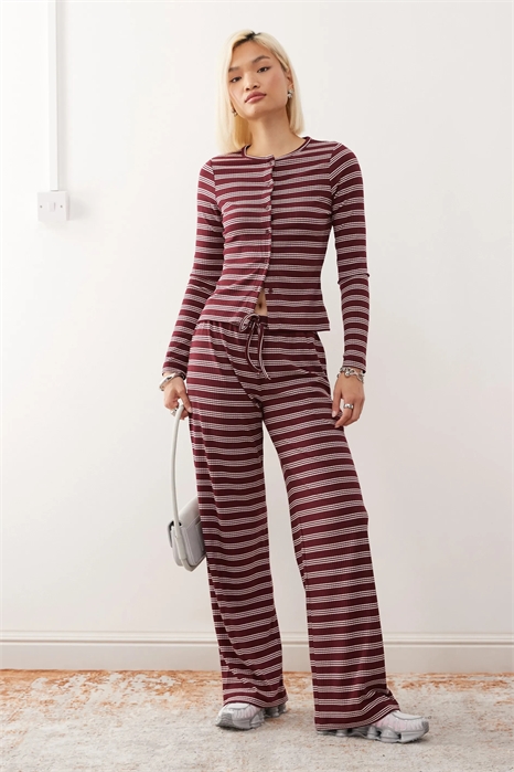 Брюки из трикотажа с ребристой структурой артикул 150390027