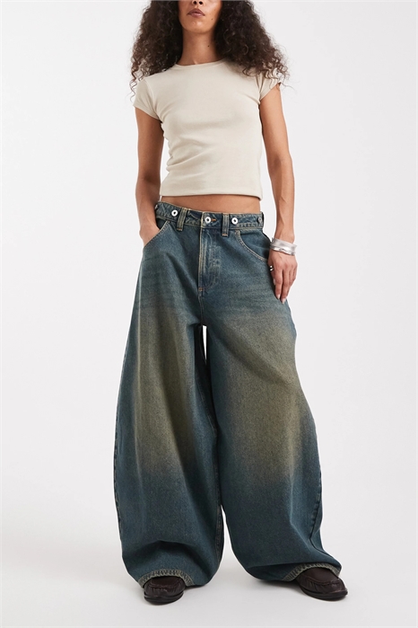 X006 Джинсы XL с широкими брючинами артикул 148996760