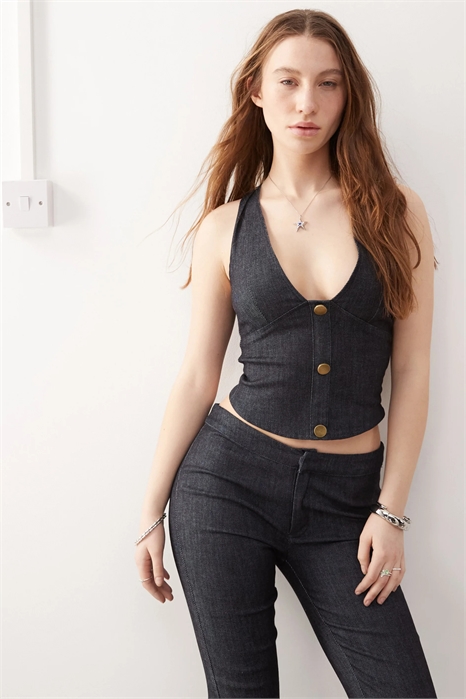 Джинсовый жилет co-ord артикул 143084048