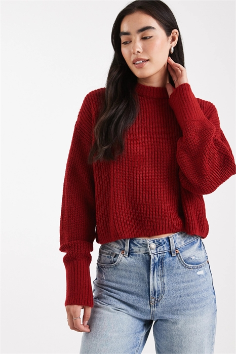 Свободный вязаный свитер артикул 143082756