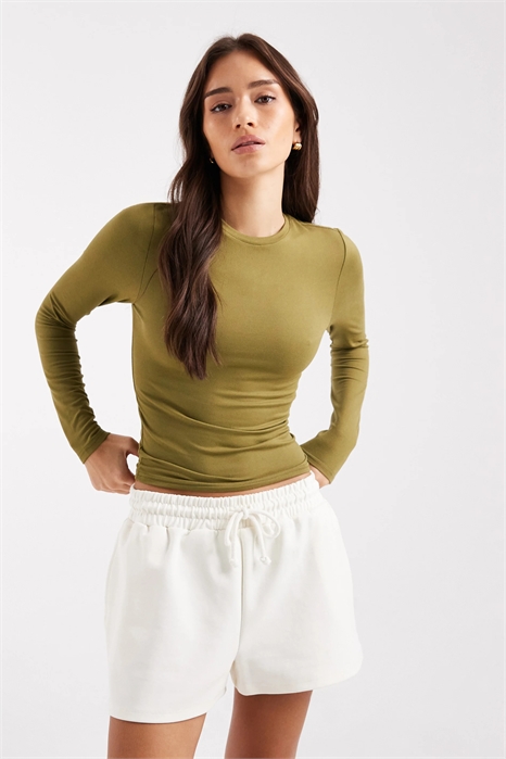 Футболка с длинным рукавом и рельефным рисунком артикул 150663116