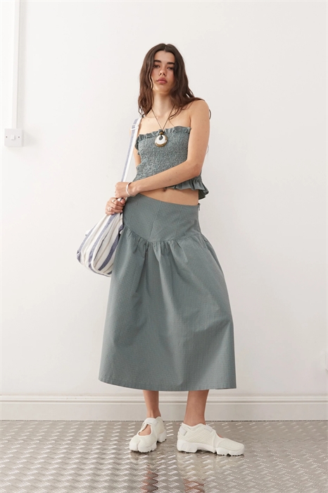 Юбка средней длины с заниженной талией в стиле фестиваля co-ord артикул 142407098