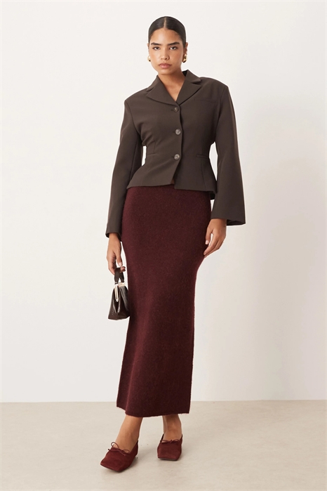 Длинная вязаная юбка артикул 149853391