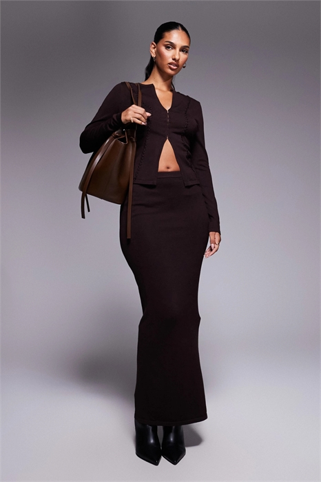 Трикотажная юбка-колода макси co-ord артикул 148708649