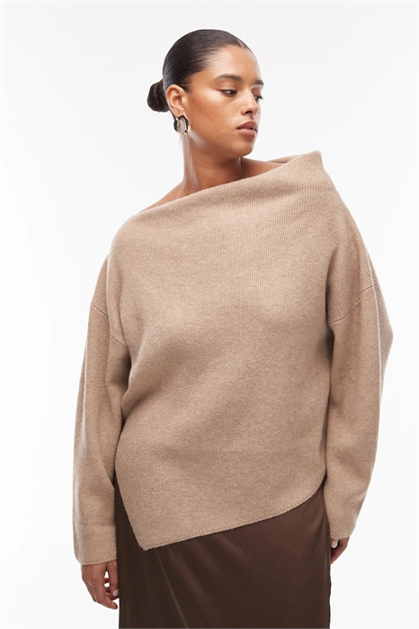 ASOS DESIGN: трикотажный топ с открытыми плечами для полных артикул 151417556