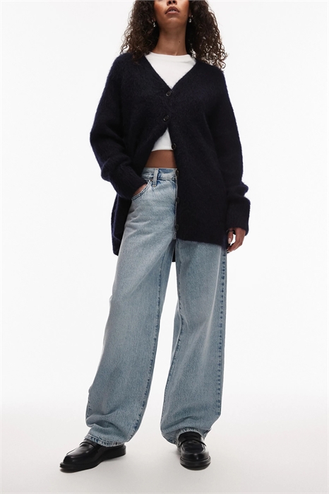 Джинсы-багги в стиле «папа» артикул 150044499