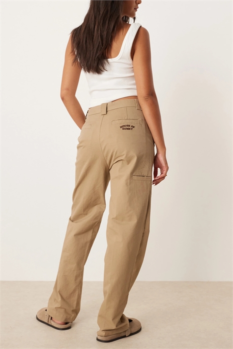 Брюки из канваса с широкими брючинами артикул 140858293