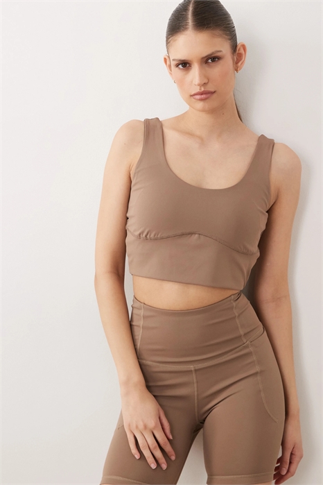 Быстросохнущая укороченная майка из суперэластичного материала с эффектом освежения артикул 155413849