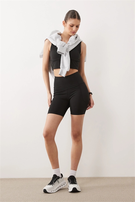 Шорты с высокой талией артикул 155451281