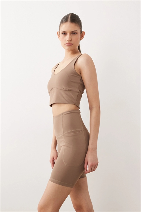 Шорты с высокой талией артикул 155451327