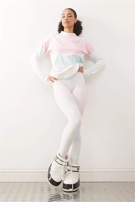 Женские леггинсы-термобелье из акварельной ткани артикул 153760788