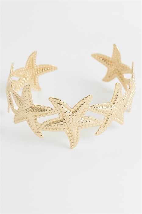 Браслет-манжета с изображением морской звезды артикул 155708624