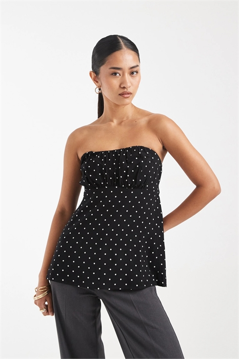 Топ-бабдолл без бретелек y2k артикул 154605110