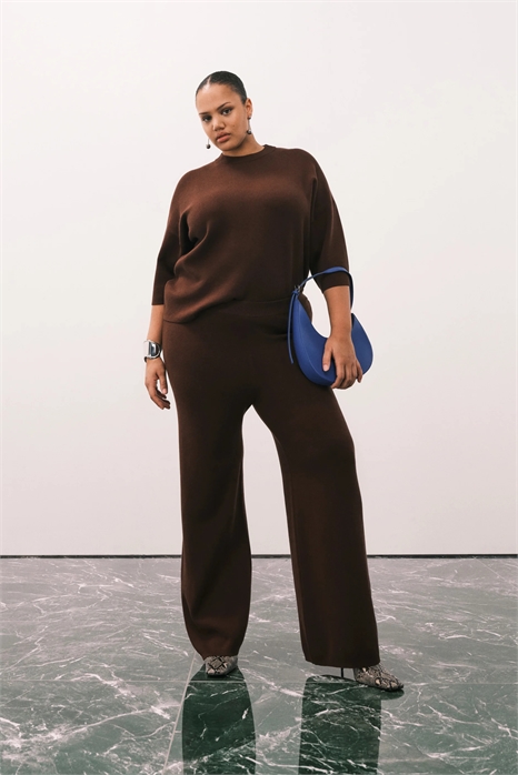 ASOS DESIGN — облегающие трикотажные брюки для полных co-ord артикул 153250413