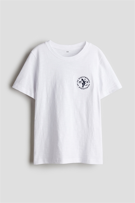 Хлопковая футболка с узором артикул 1231987001