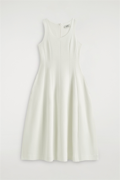 Платье средней длины из хлопчатобумажной ткани с вырезами артикул 1333059001