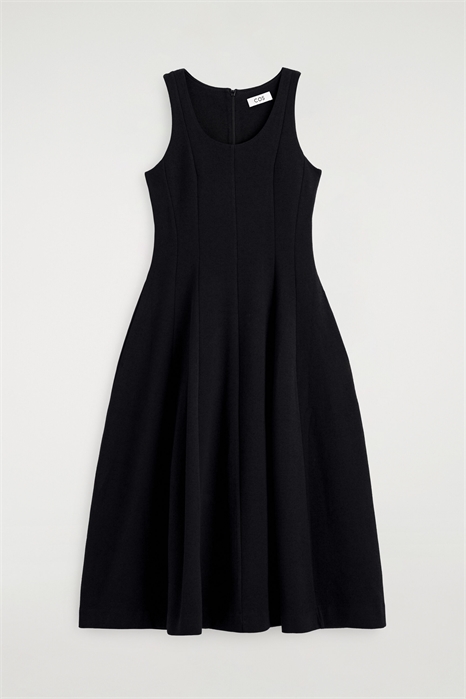 Платье средней длины из хлопчатобумажной ткани с вырезами артикул 1333059002