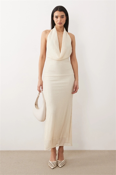 Макси-платье с капюшоном и пайетками от Nola артикул 153757157