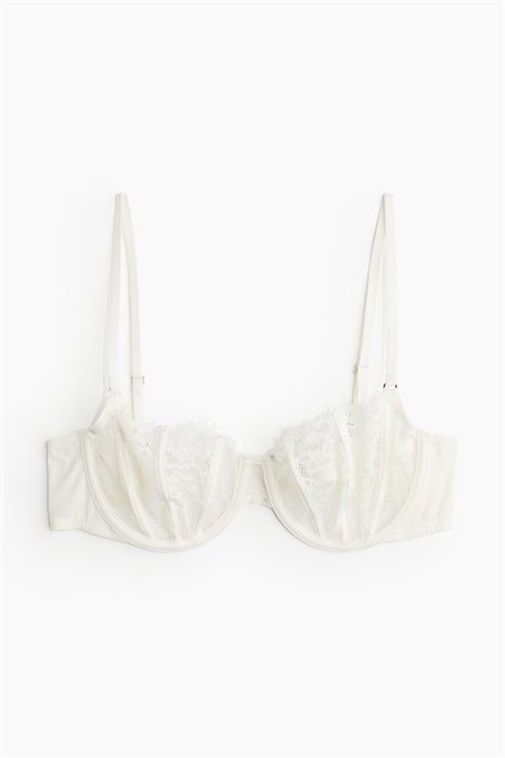 Кружевной бюстгальтер-балконет без подкладки артикул 1219340003