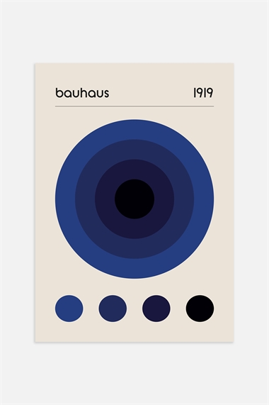 Синий постер Баухаус