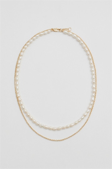 Многорядное ожерелье с жемчугом