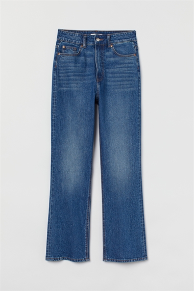 Расклешенные джинсы с высокой лодыжкой