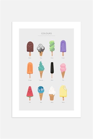 Плакат Цвета мороженого