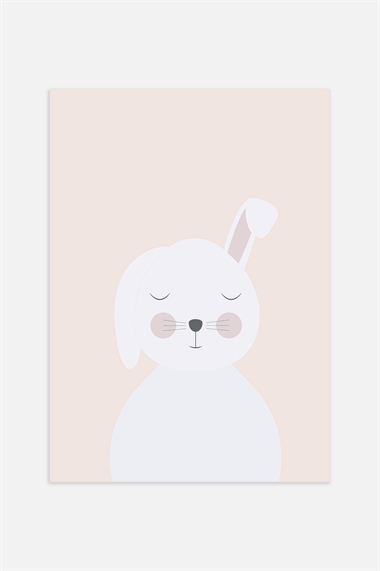 Плакат со спящим кроликом