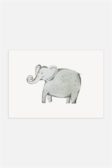 Акварельный плакат со слоном