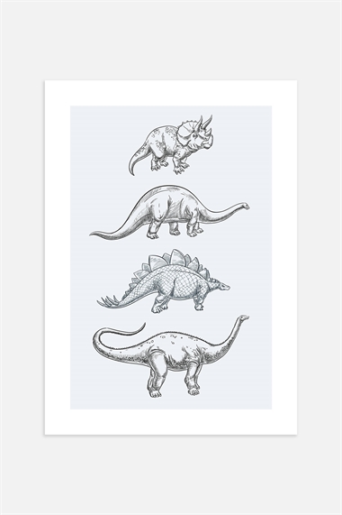 Плакат с динозаврами