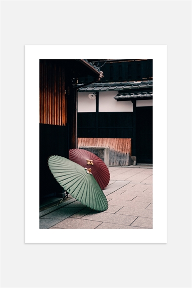 Японский зонтичный постер
