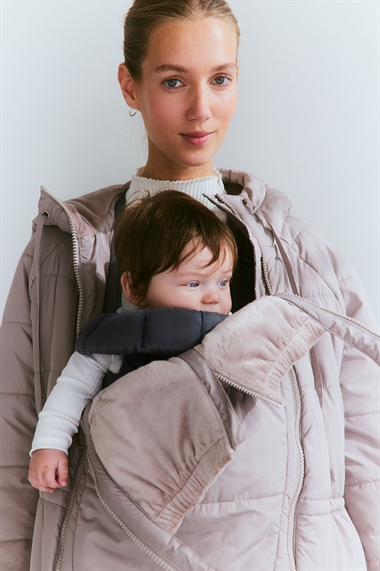 Стеганое пальто для ношения ребенка MAMA До и После