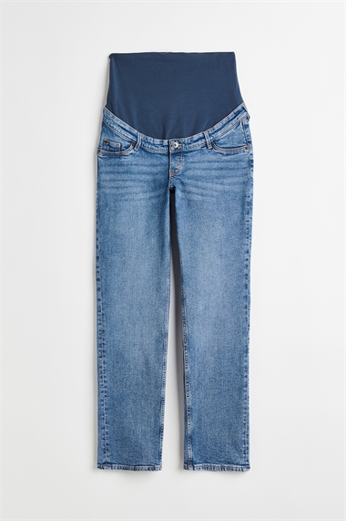 Прямые высокие джинсы MAMA