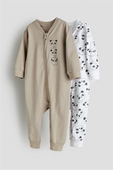 Хлопковая пижама с принтом 2 шт.