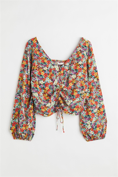Блузка из крепа с завязками H&M+
