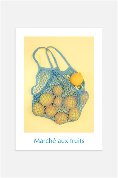 Постер Лимоны в сетчатой сумке