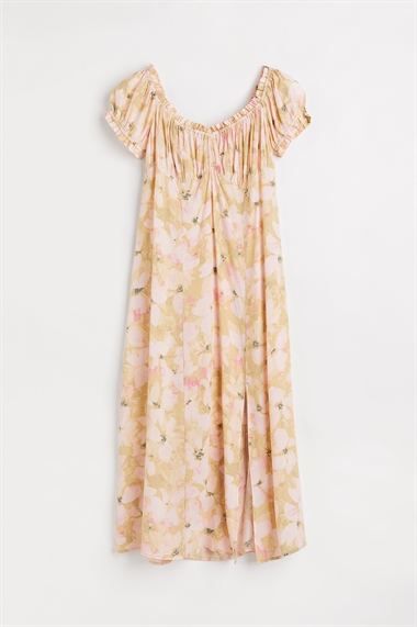 H&M+ Цветочное платье с пышными рукавами