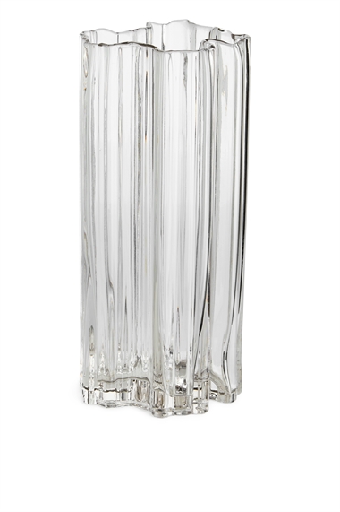 Стеклянная ваза неправильной формы, 25 см