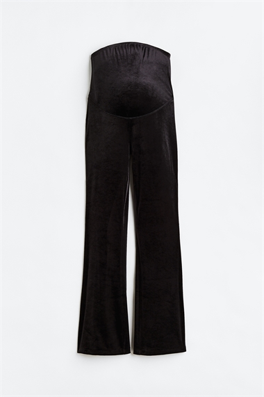 Расклешенные велюровые брюки MAMA