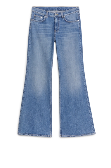 Узкие расклешенные джинсы-стрейч WAVE