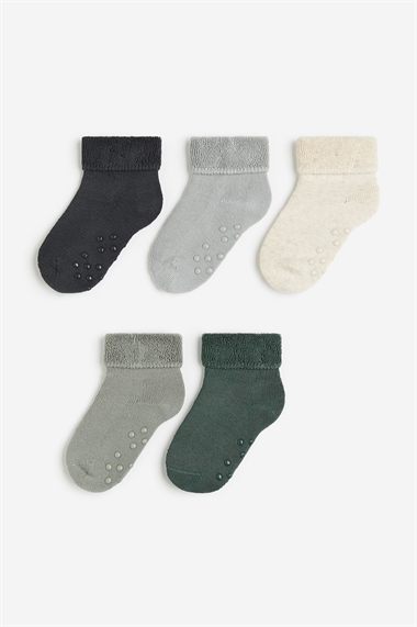 Упаковка из 5 нескользящих махровых носков