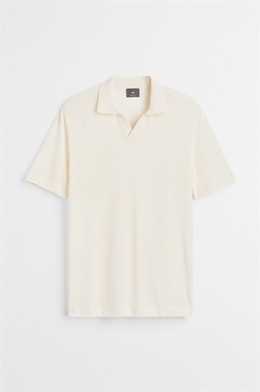 Рубашка-поло из льняной смеси Regular fit
