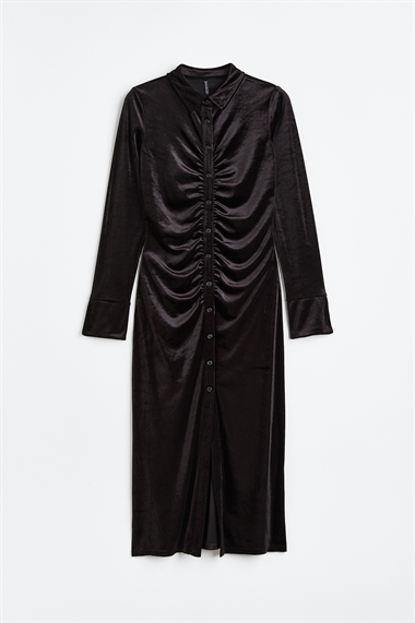Велюровое платье-блузка H&M+ Gathered