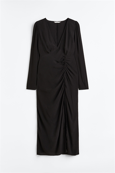 Платье H&M+ из крепа с пышными рукавами